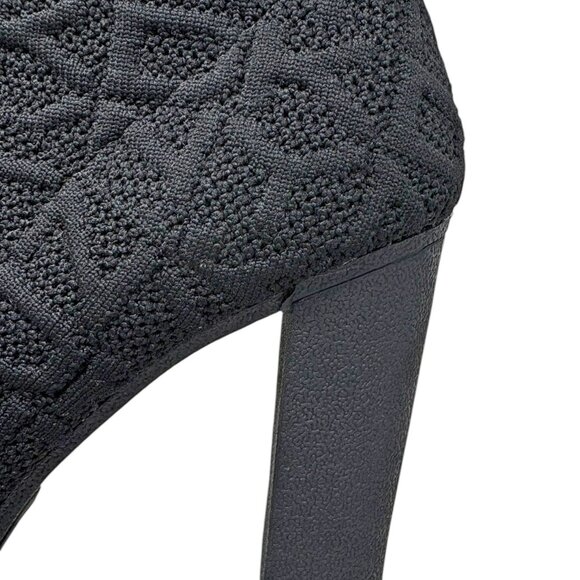 DKNY Tammy Black Knit Logo Chunky Platform Bootie - Picture 6 of 11